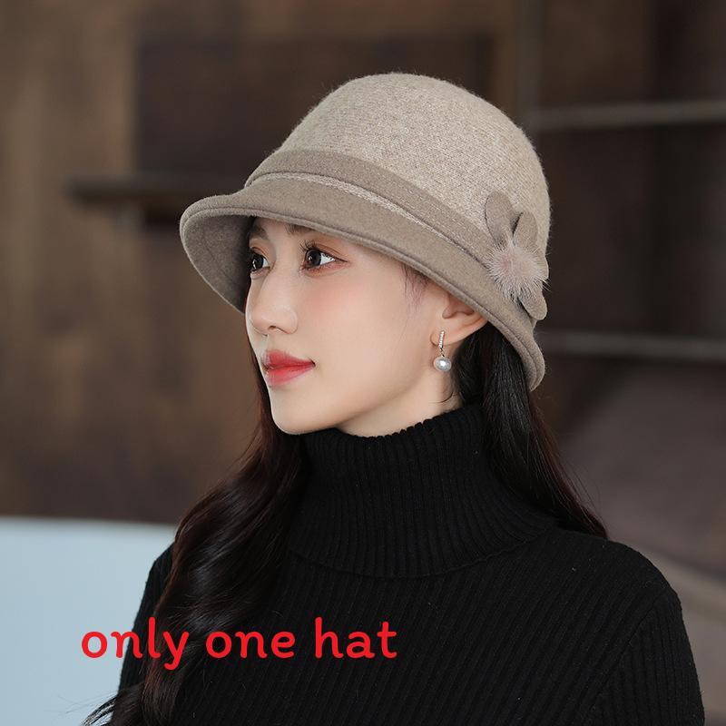 Wool Fedora Hat For Women Autumn Winter Warm Stylish Elegant British Vintage Casual
