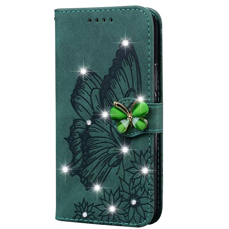 Shiny Glitter Wallet Leather Case For Samsung Galaxy S26 Ultra S25 S24 FE S23 S22 Plus A15 A16 A26 A36 A56 A34 A54 A55 A37 A57