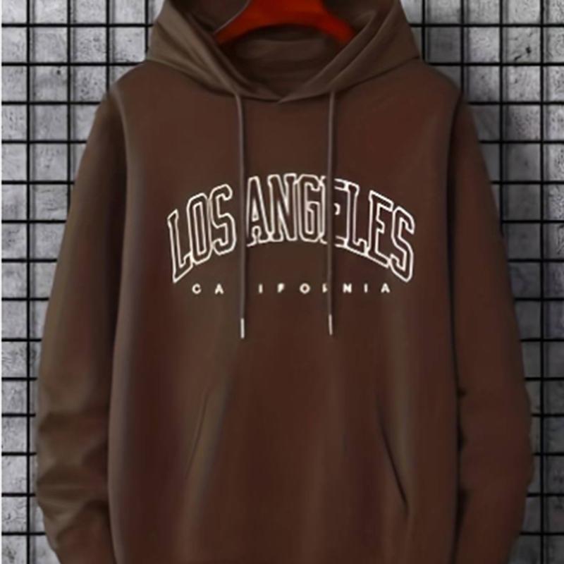 Uthulte bokstaver for kvinner Løs hettegenser Topper Bluse Genser Uformell Langermet Pullover Topper