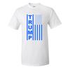 Trump Blue Flag Maga Republican Conservative Political 2020 White Cotton T-Shirt