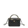 Women Elegant Plaid Chain Crossbody Bucket Bag Daily Fashion Shoulder Handbag
