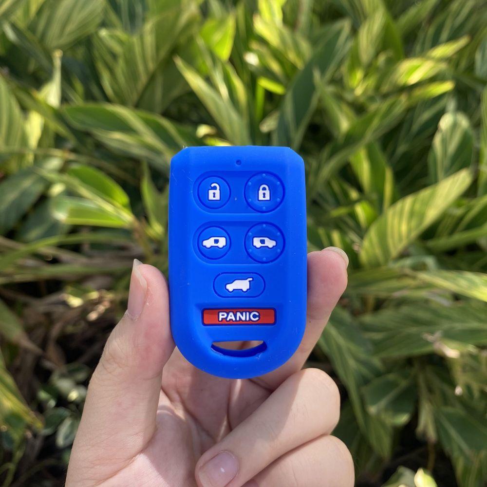 

4 5 6 Buttons Silicone Car Key Case Skin Protector Cover Rubber Holder for Honda Odyssey 2005-2010 Remote Keychain Accessories