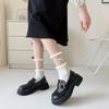 Sweet Bowknot Ruffle Women Middle Tube Socks Girls Black White JK Lolita Summer Thin Socks Harajuku Kawaii Short Socks