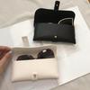 Estuche para gafas de cuero PU, bolsa suave para gafas, caja para gafas de sol portátil, accesorios, estuche para gafas, caja para gafas de sol
