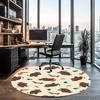 The Gruffalo Printed Round Rug Carpet Chair Rug Area Rug Entryway Doormats,for Office Chair Living Room Bedroom Kitchen Room.