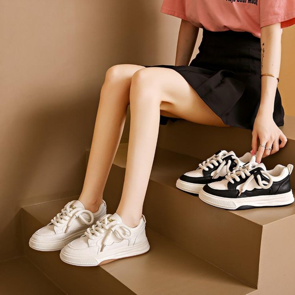 Белые туфли женские на толстой подошве повседневные туфли для сёрфинга 40 чёрный — фото 4