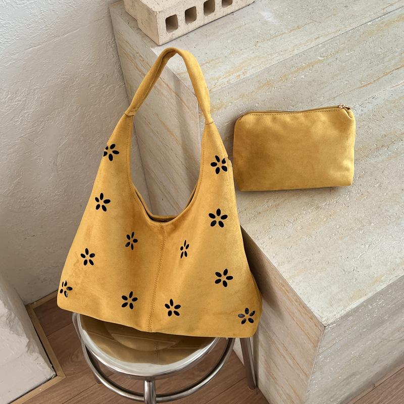 Tote Bag Retro Mother-Daughter Bag Hollowed-Out Trendy Single Shoulder Crossbody Bag