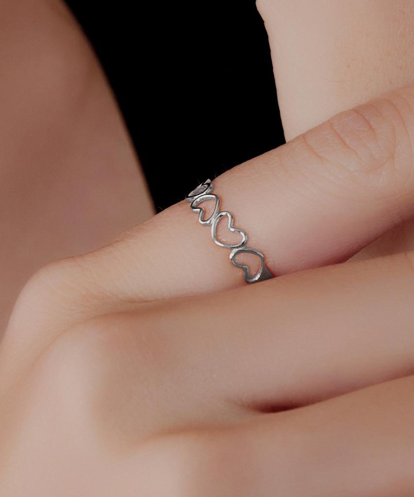 Helene Jewelry Silver 925 Silver Slim Heart Miss Ring (Type A)