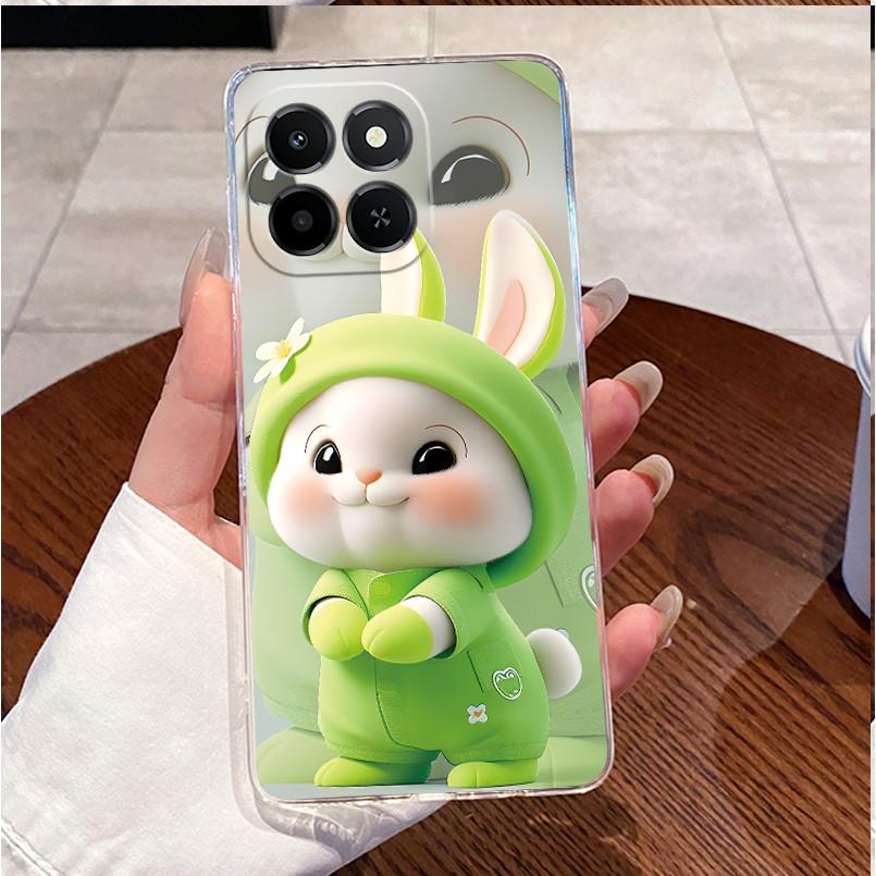 For Honor X6c Case NIC-LX2 Clear Luxury Cute Love Rabbit Funny TPU Soft Silicone Phone Case Honor X6c Back Cover NIC-LX1 NIC-LX3
