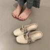 Inner Heightening Bag Head Half Slippers Women Wear New Spring and Summer New Fairy Platform Mary Jane Slope Heel Single Shoes
