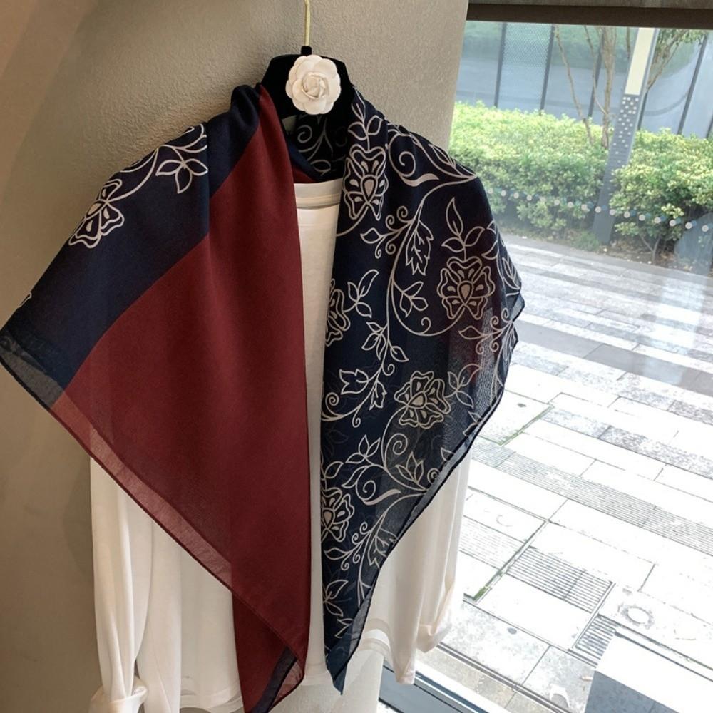 110*110cm Light Thin Square Scarf Polka Dot Silk Headscarf Fashion Beach Headscarf for Women Girls