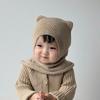 Ear Protection Baby Balaclava Hat Solid Color Knit Cap Scarf New Winter Toddler Hat  Boy Girl