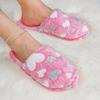 Indoor Non-Slip Fuzzy Slippers, Cute Heart and Star Pattern Slides, Plush Shoes | Plush Fabric Slides for Home Use, Casual Slip-Ons with Fleece Lining