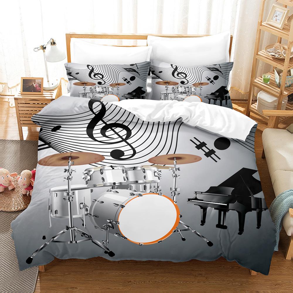 Modedrucktechnologie, 3D-Digitaldruck, Bettwäsche, Bettbezüge, Kissenbezüge, dreiteilige Sets