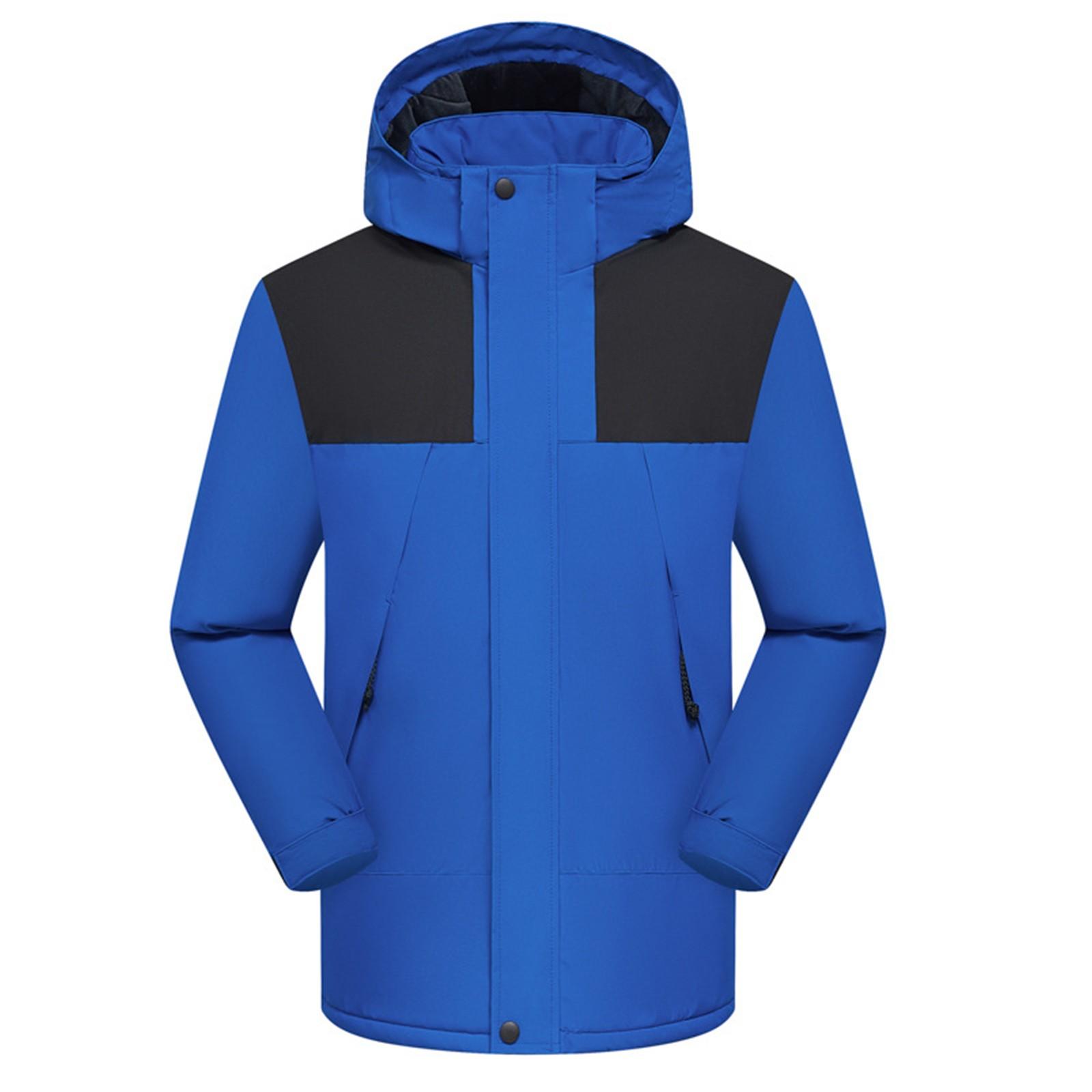 

Мужской свободный костюм, утолщенная куртка, съемная шапка, куртка для активного отдыха в тон цвета XXXXL