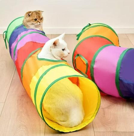 Long tunnel spring toy for cats FIGARO