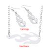 New Hip Hop Flame Shape Necklaces Punk Rock Cool Irregular Necklace Earings for Women Unisex Fashion 2026 Party Dancing Jewelry