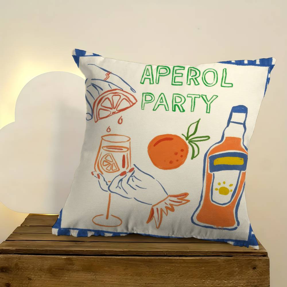 Anime A-Aperols S-Spritzs Cushion Cover Car Throw Pillow Case For Sofa Car Christmas Gift