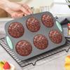 Silicone Cake Molds For Baking 6-Cups Non-Stick Crafts With Flower Design Baking Silicone Molds For Christmas Chocolate Egg