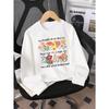 European Sizes Kids' Crewneck Sweatshirt Floral Design with Inspirational Text , Sportswear And Casual Wear, Soft And Comfortable, Children's Clothing