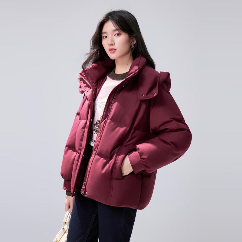 

Женское зимнее пальто Qiushui Yiren с капюшоном на утином пуху S