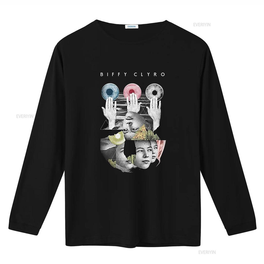Mens Biffy Clyro Hands Artistic Print Slim Fit T Shirt XX Large Black Vintage Washed Streetwear Soft Unisex Breathable