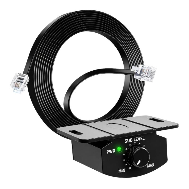 Amplifier and Subwoofer Volumes Volumes Control with Dedicated Adjustment Knob, Clear Modular Cable End Plugs, and Two-Slot Mounting Flange