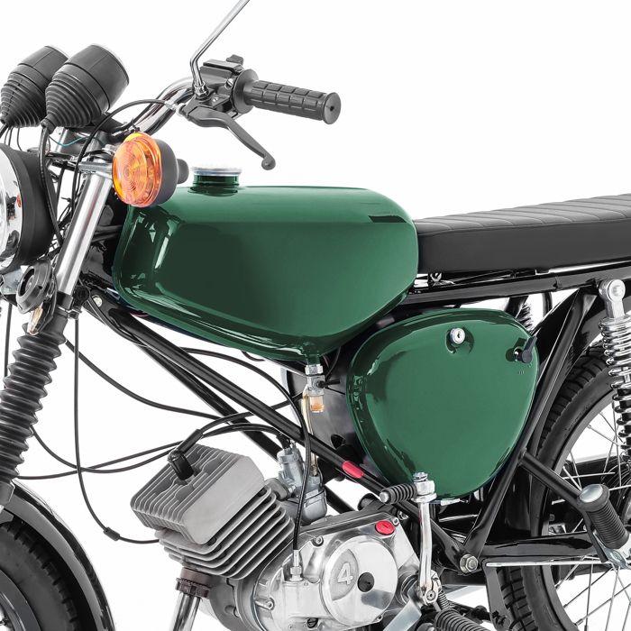 Réservoir d'essence pour Simson S51 / S50 / S70 avec couvercle latéral vert foncé