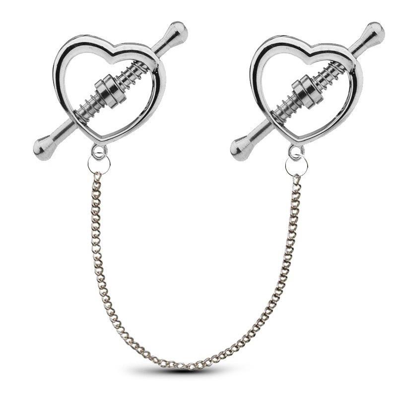 Nipple Clamps Metal Stimulator Role Play 1 Pair Adjustable Breast Spring Clamps Bondage Adult Games Couple Restraint Accessories