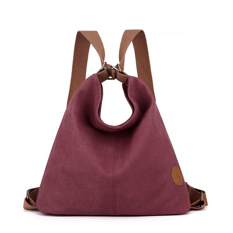 Single Shoulder Bag Women s Fashionable All-match Simple Korean Large-capacity Shoulders Portable Canvas Backpack