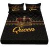 Mattress Three-Piece Crown 3D Printed Mattress Thickened Abraded Pillowcase Mattress Cover