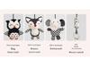 Happy Monkey Black & White Newborn Crib Mobile: Rotatable Wind Chime & Stroller Hanging Toy
