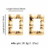 E11181 Retro Metal Eco-friendly Pleated Texture Earrings, Light Luxury Leaf Geometric Earrings, Earrings for Women