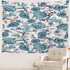 Abstract Modern Aesthetic Tapestry, Simple Dot Neutral Tones Wall Art Hanging Decoration Polyester Fiber White Ruffled Around