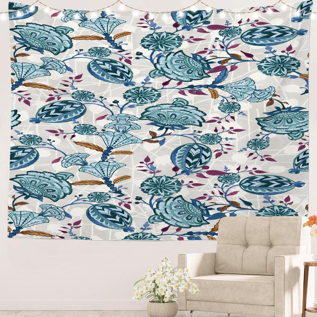 Abstract Modern Aesthetic Tapestry, Simple Dot Neutral Tones Wall Art Hanging Decoration Polyester Fiber White Ruffled Around