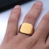 Fashion Hiphop Square Business Men Ring Hip Hop Punk Alloy Ring HMM