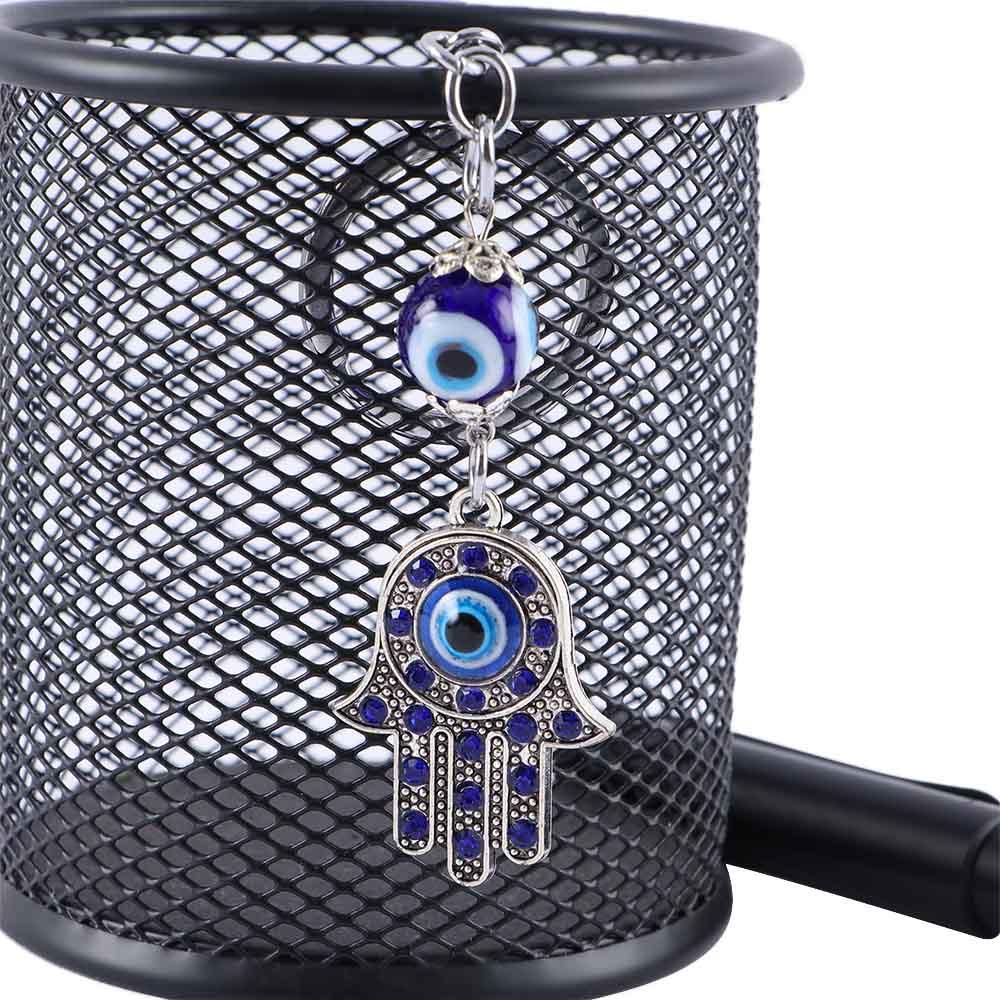 Pendant Car Keyrings Blue Good Luck Key Holder Evil Eye Hamsa Keychain Protection Charm Fatima Hand