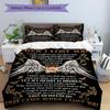 3pcs Angel Wings Memorial Poster Duvet Cover Set, Cover For Bedroom Guest Room (1 Duvet Cover + 2 Pillowcase, Without Quilt),  yy250922192
