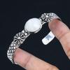 Daughters Day Sale 925 Sterling Silver Rainbow Moonstone Stone Bangle Bracelet