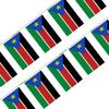 Guirlande Drapeau - Le Soudan Du Sud - 50 Pièces - 14 X 21 Cm - Polyester - Extérieur