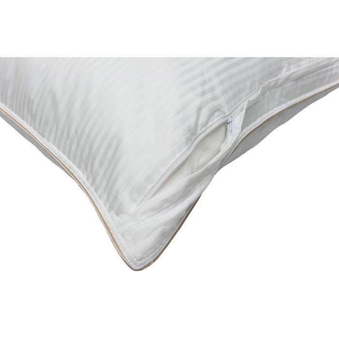 Pillow "Fjord Grand Hotel" with Removable Cover Ferme Com'Duv Striped Cotton Satin Lestra - Pillow 65 X 65 Cm