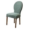 1PCS Jacquard Chair Cover Nordic Elastic Dining Room Chair Slipcover Round Back Furniture Protector for Kitchen Home Wedding