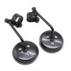 SZYUMO Motorcycle Clamp Mirror, Round Bike, Mirror, General Purpose, Black, Left and Right Set