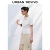 UR 2025 Women's Casual Slit Round Neck Short Sleeve T-Shirt