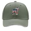 American Flag Wolf Baseball Cap  Lightweight Breathable Fabric Adjustable Snapback Closure Sandwich Baseball Cap