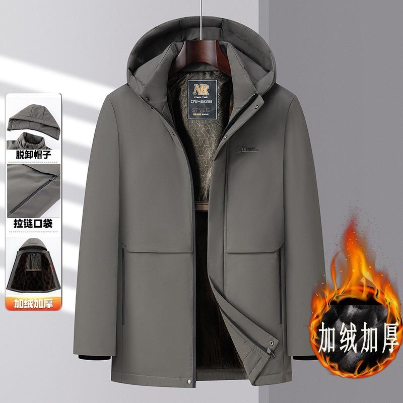 Winter Pie Overcome Dad Velvet Thickened Warm Padded Jacket Father Loose Padded Jacket Men's Middle-aged Padded Jacket
