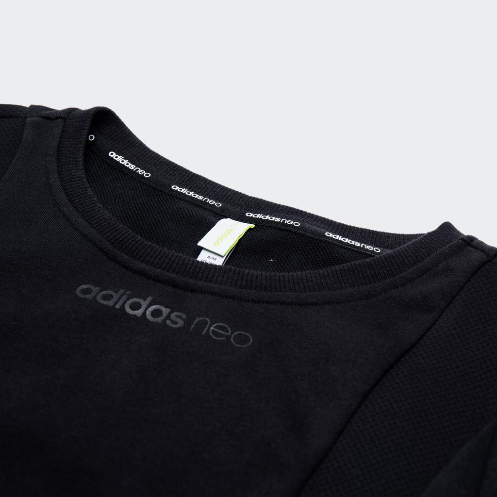 Adidas Neo Casual Sports Round Neck Long Sleeve Sweatshirt Women Sweatshirt Black CW5187