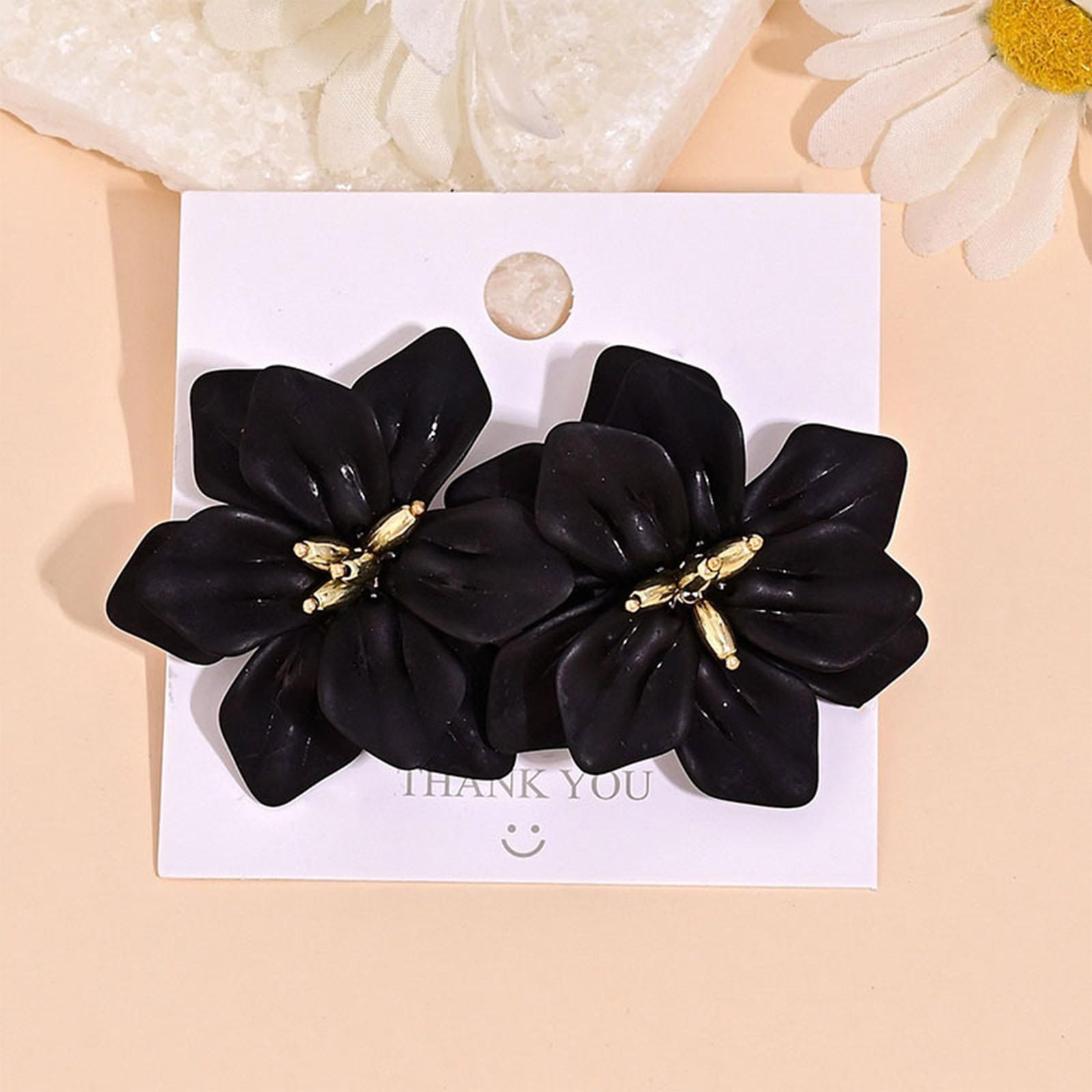 

Серьги-лепестки из акрила One Size чёрный