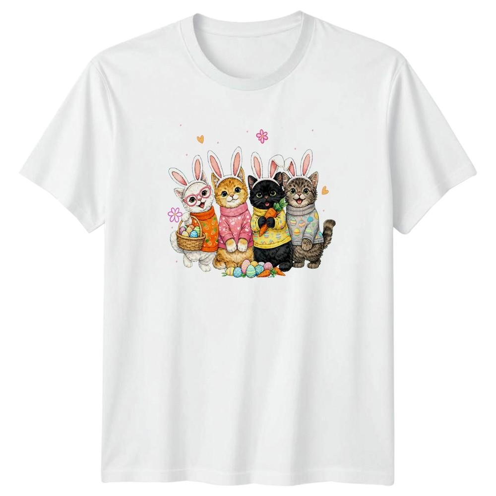 Kittens Wearing Bunny Ears TShirt Cat Animals Easter Gift For Him And Her S