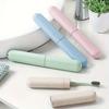 High-Quality Wheat Straw Toothbrush Case - Portable, Formaldehyde-Free Travel Toothbrush Storage Box for Personal Care